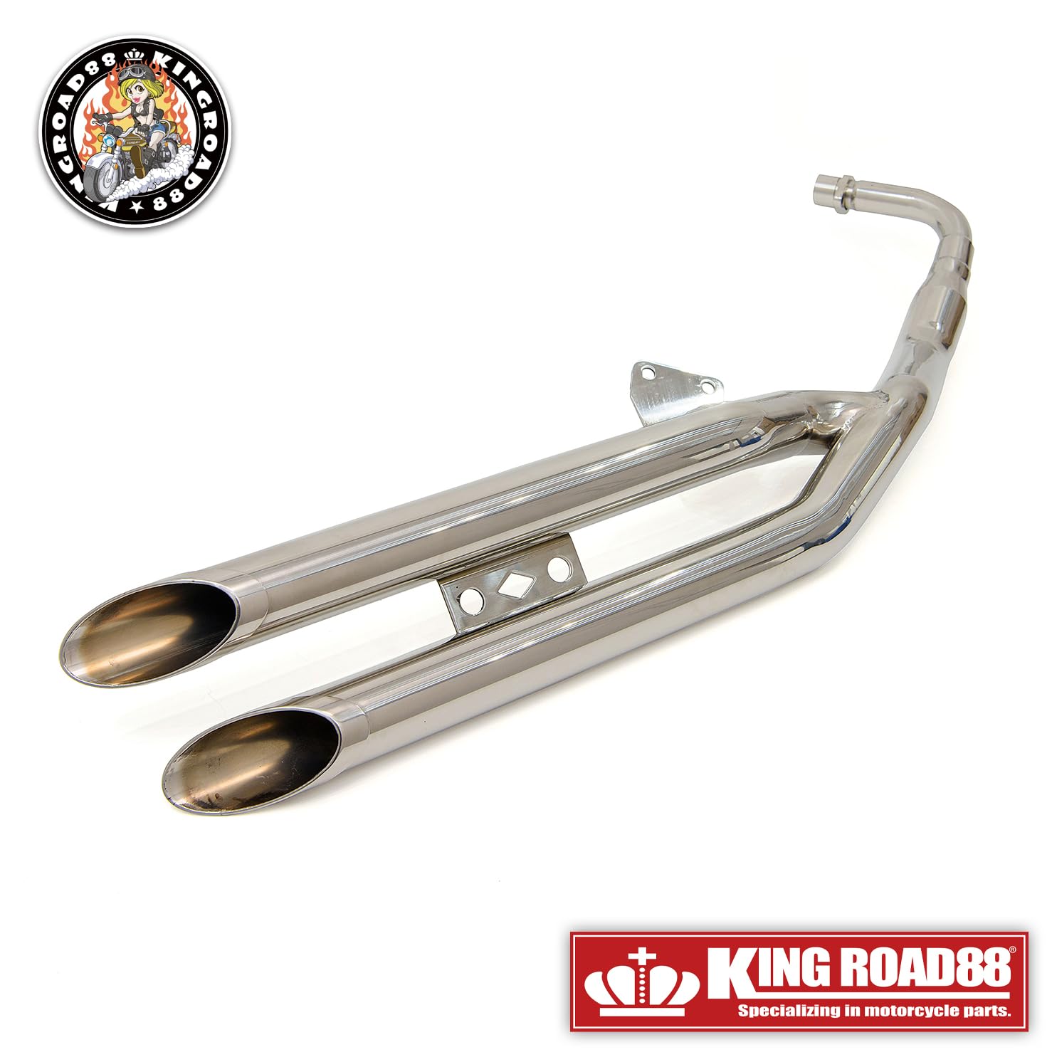 マグナ50 king load 88 ダフルスラッシュカットマフラー 楽天市場】ホンダ マグナ50 AC13 KingRoad88 スラッシュカット