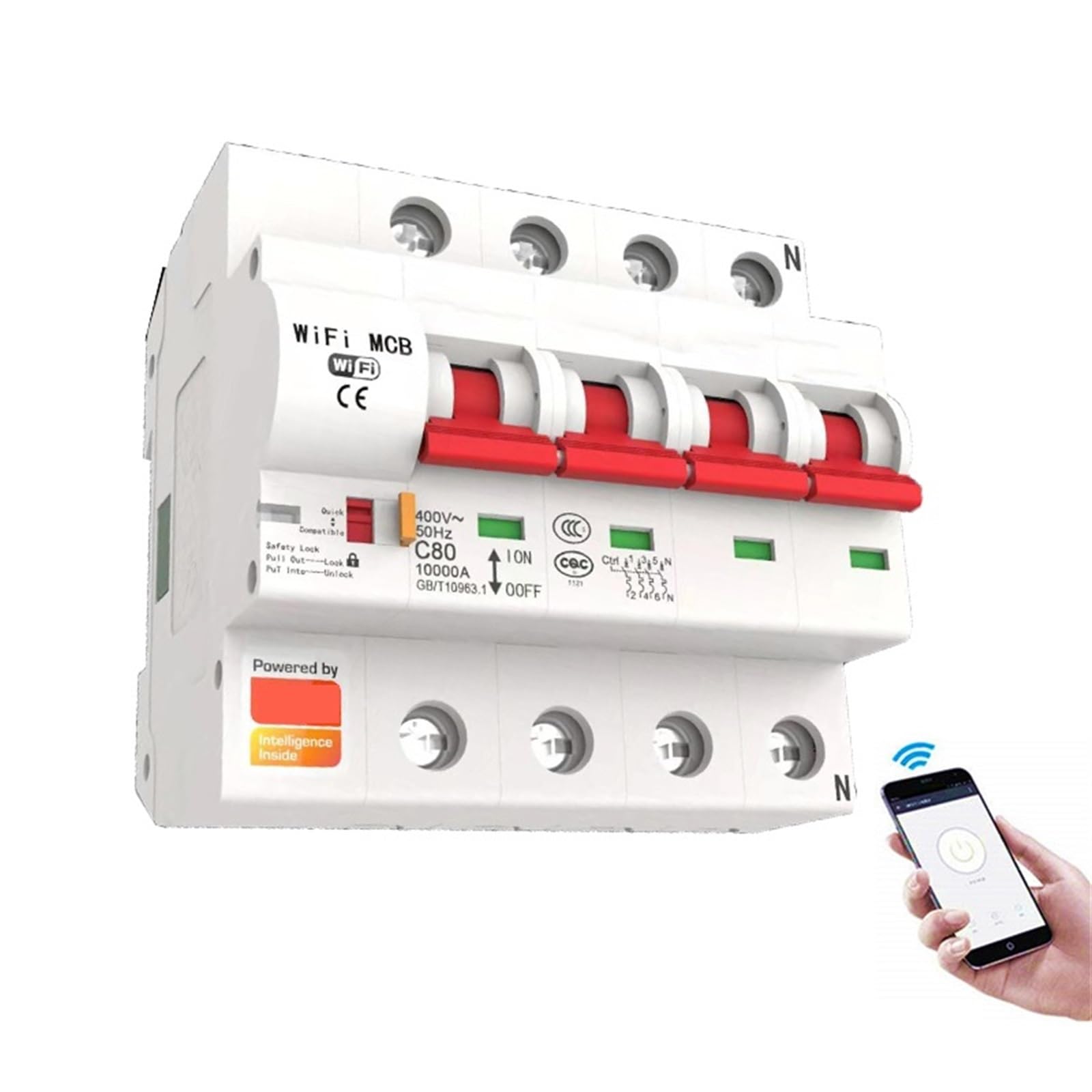 Disjoncteur WiFi contre court-circuit et surchauffe électrique 16A