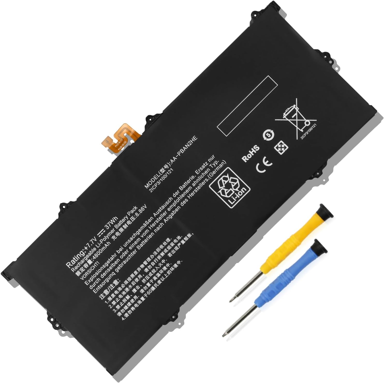 MULS 37Wh AA-PBAN2HE Laptop Battery Replacement for Samsung Galaxy Book Go 340XDA NP340XLA NP340XLA-KA4US NP340XLA-KA12US NP340XLA-KA2CA XE340XDA-KA3US-RB XE340XDA-KA1US XE340XDA-KA3 XE340xda-ka1it