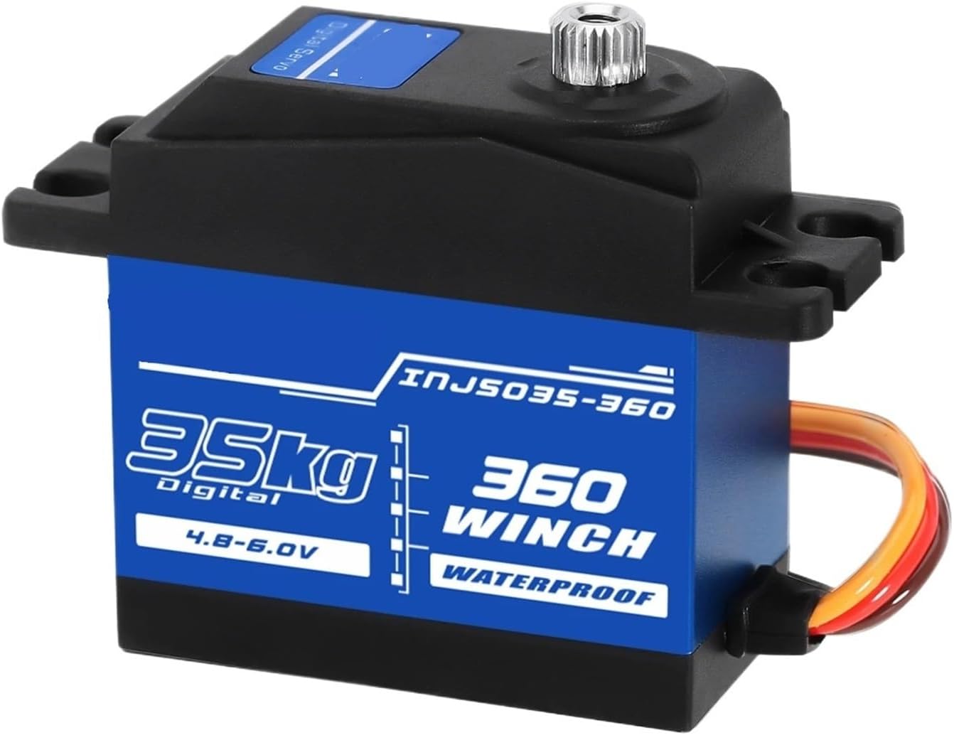 INJS035-360 35KG Waterproof 360° Rotating Digital Servo Winch Spool(Servo Winch Set-01)