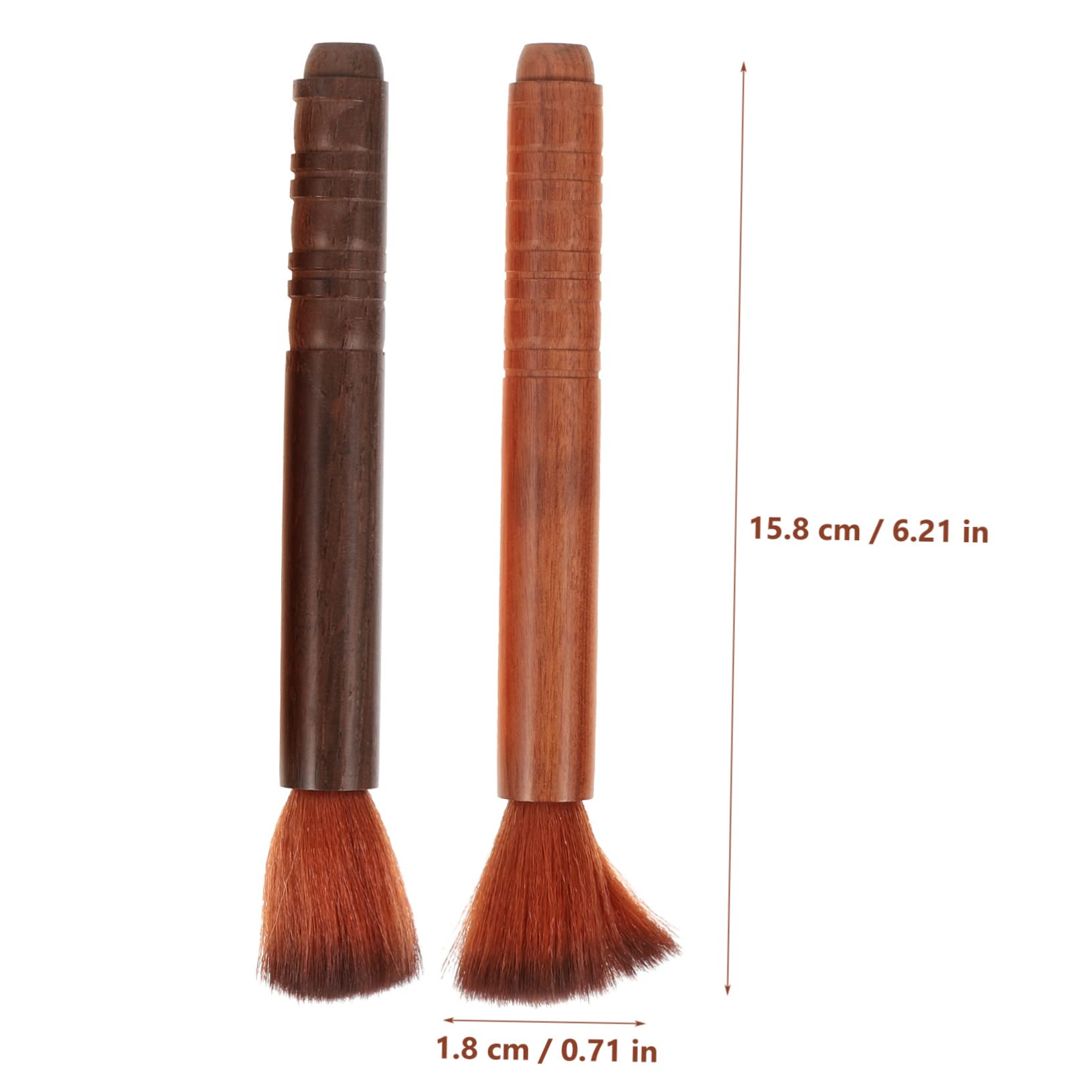 TOVINANNA 2Pcs Erhu Cleaning Wool Brush Soft Bristle Portable Cleaners for String Instruments Compact Gentle Instruments for Home and Use