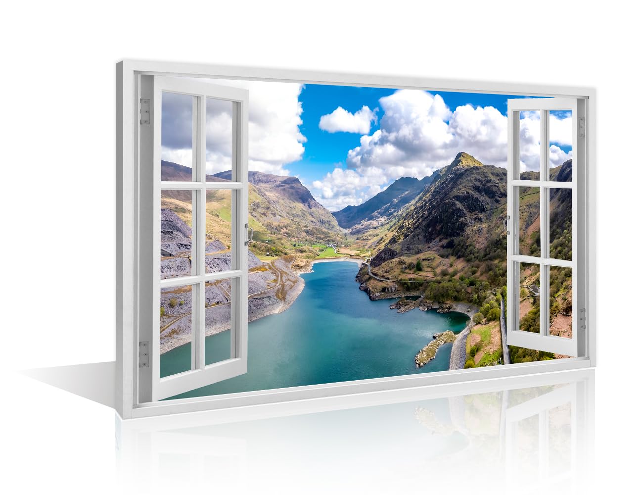 Canvas Wall Art Dolbadarn Castle Poster 1 Piece Snowdonia National Park Wall Decorations for Living Room Llanberis Snowdonia Home Decor Modern Artwork for Home Walls Framed Ready to Hang(24''Wx 36''H) โ image 1