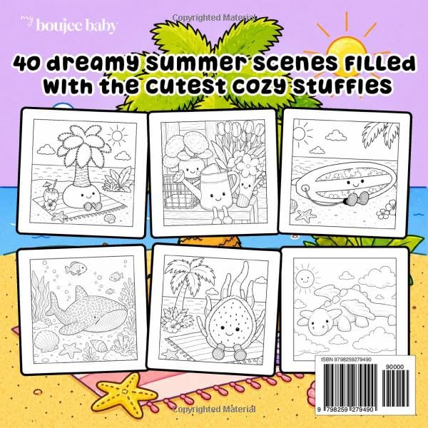 Summer Stuffies: A Cute & Cozy Coloring Book (Stuffies Coloring Books) image 3