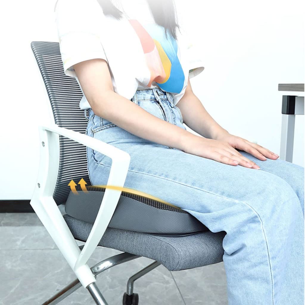 XMING Kissen Büro Langsitz Memory Cotton Stuhlkissen Auto Sommer Gesäß Atmungsaktives Sitzkissen (Color : Gray)
