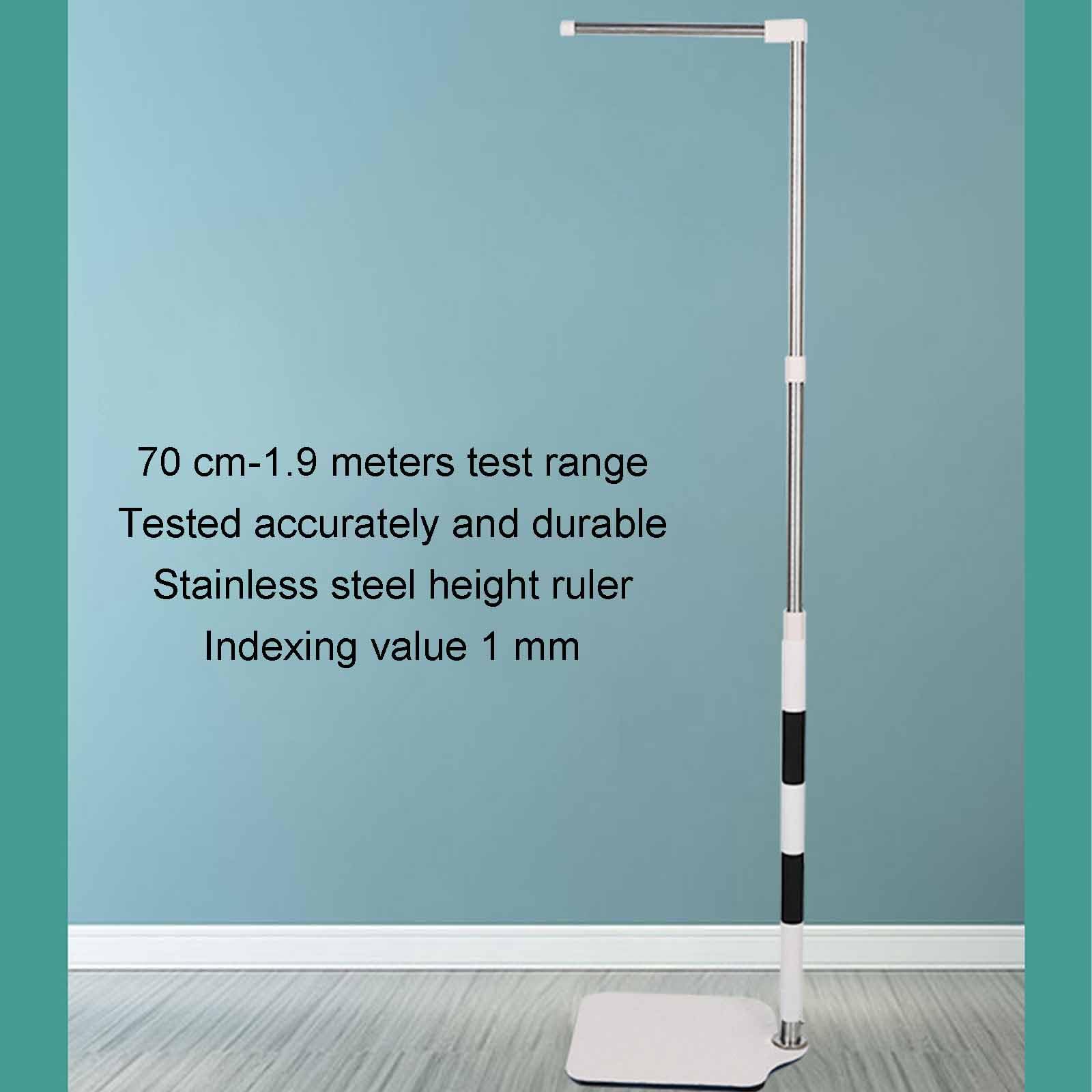 Bilancia Digitale per Altezza E Peso con Display LCD - Stadiometro Portatile (70-190 Cm) E Bilancia per La Pesatura Corporea (capacità 180 kg) | Ricaricabile Tramite USB | Rimovibile,C