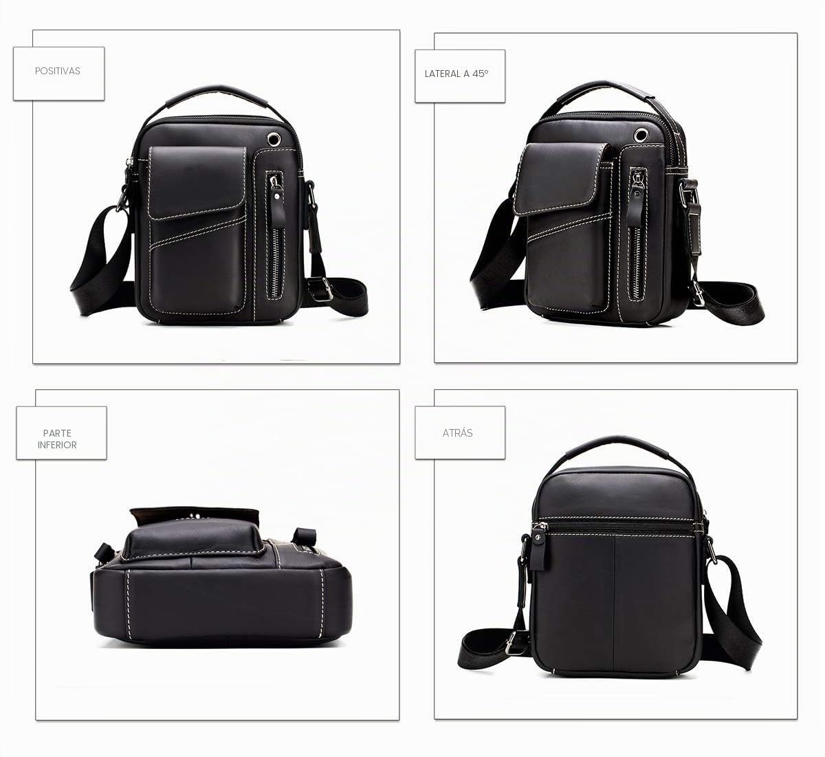 Shoppers Y Bolsos De Hombro Hombre Moda Casual Piel autentica Bolsos bandolera