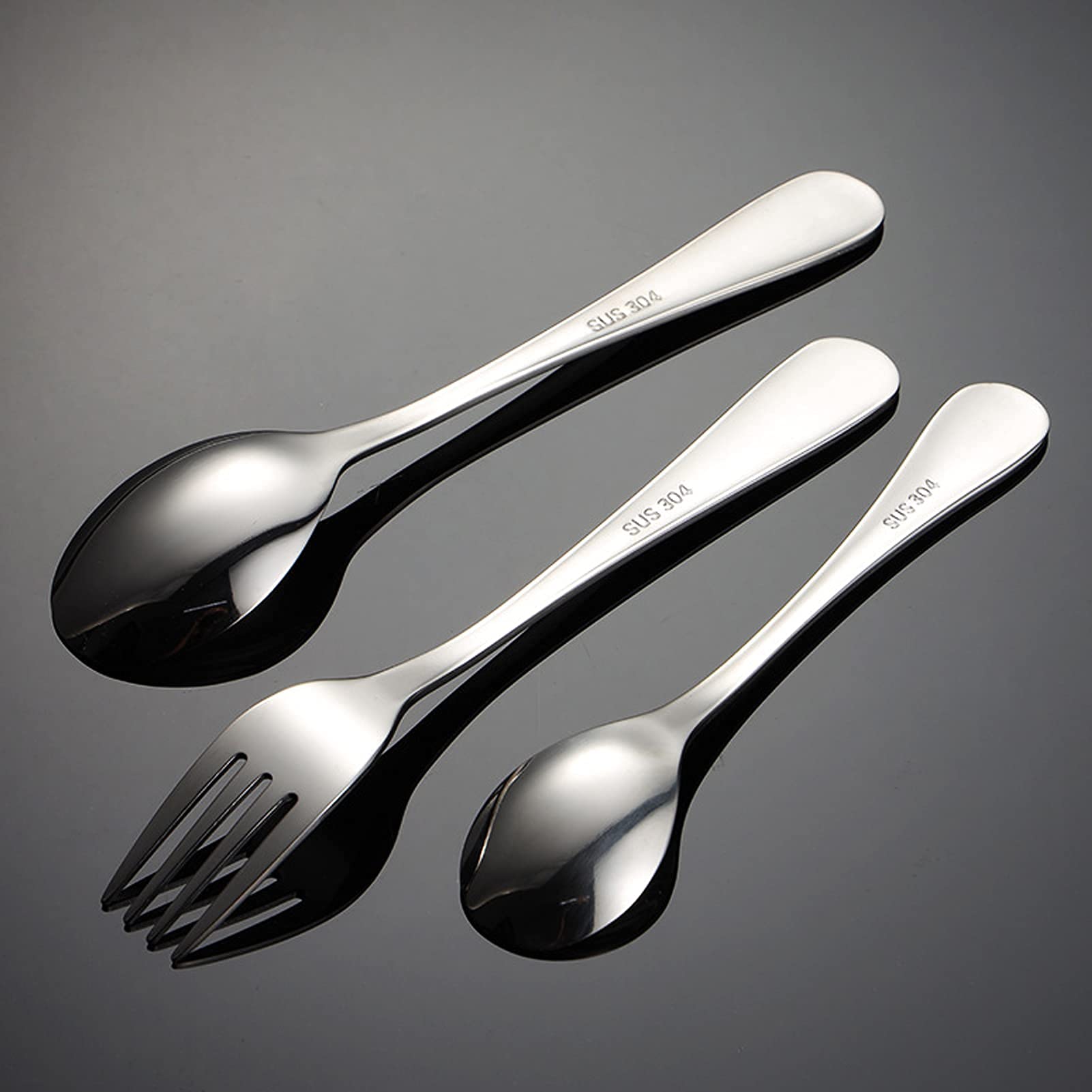 Besteck Besteck 4er Set für Kinder, mit süßem Bärengriff, Edelstahl Geschirr, Geschirr inkl. Messer Gabel Löffel für Kindergarten, Hotel, Restaurant, neues Haus