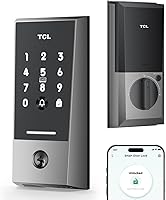Vista 7 de TCL Wi-Fi Smart Lock D2 - Cerradura de puerta de entrada sin llave, timbre integrado, teclado de pantalla táctil, control remoto de aplicaciones