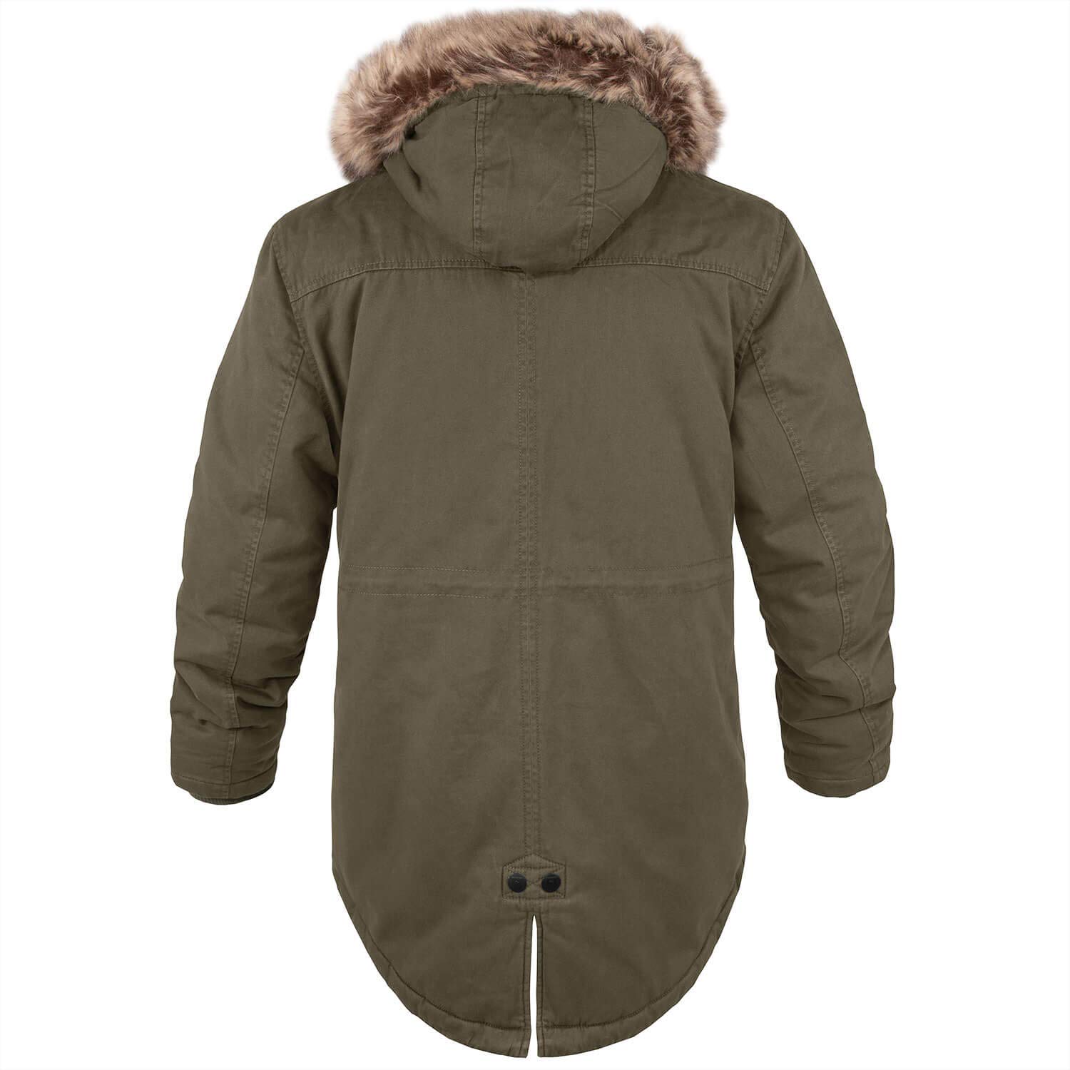 bw-online-shop Winterparka Fishtail mit Futter Herren Parka Jacke