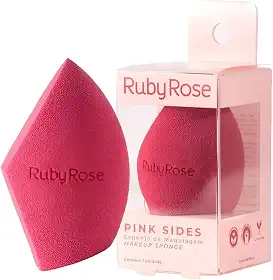 Esponja de Maquiagem Pink Sides, R. Rose, Formato Diamante, Linha Rosa