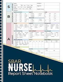 SBAR Nurse Report Sheet Notebook