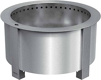 Breeo Smokeless FIrePit (X Series 24, Stainless Steel) | 27.5 inch Smokeless Fire Pit for Outside | 62 Pounds | Ideal for Families Compatible with Wide Range of Breeo Accessories