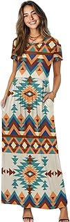 Aztec Dresses,Native American Clothing,Tribal Print Dress,Short Sleeve,s-4xl - Buy now