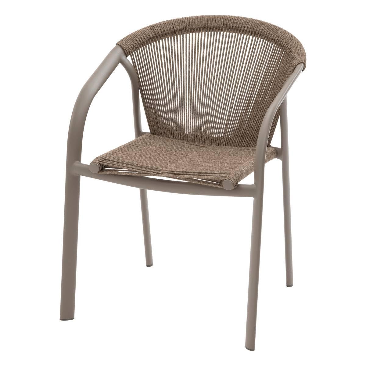 Fauteuil de jardin empilable Hespéride Riu coloris cappucino