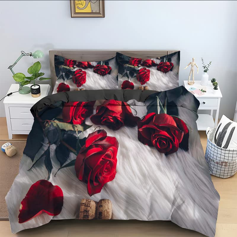 Housse de couette 240 x 260 cm anti-plis et facile à laver pour grand lit