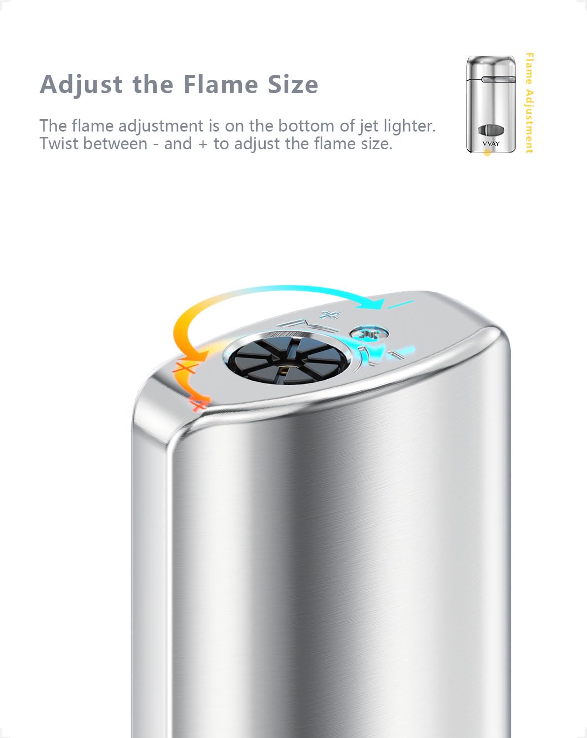 Mechero Antiviento de Gas Recargable, Lighter Sin Gas Incluido