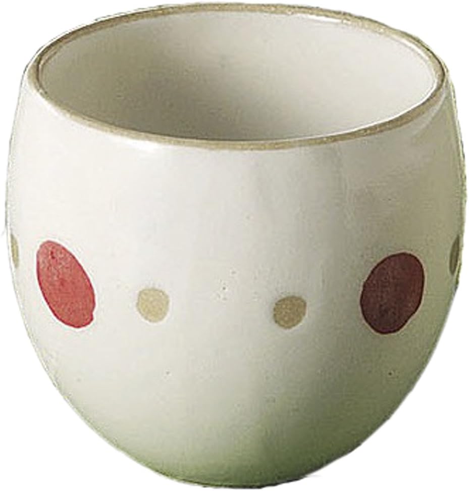 plum wine cup red polka dot 10428