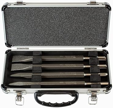 Amazon.com: Makita D-08757 SDS-Plus - Juego de cinceles (4 piezas), color  plateado : Herramientas y Mejoras del Hogar