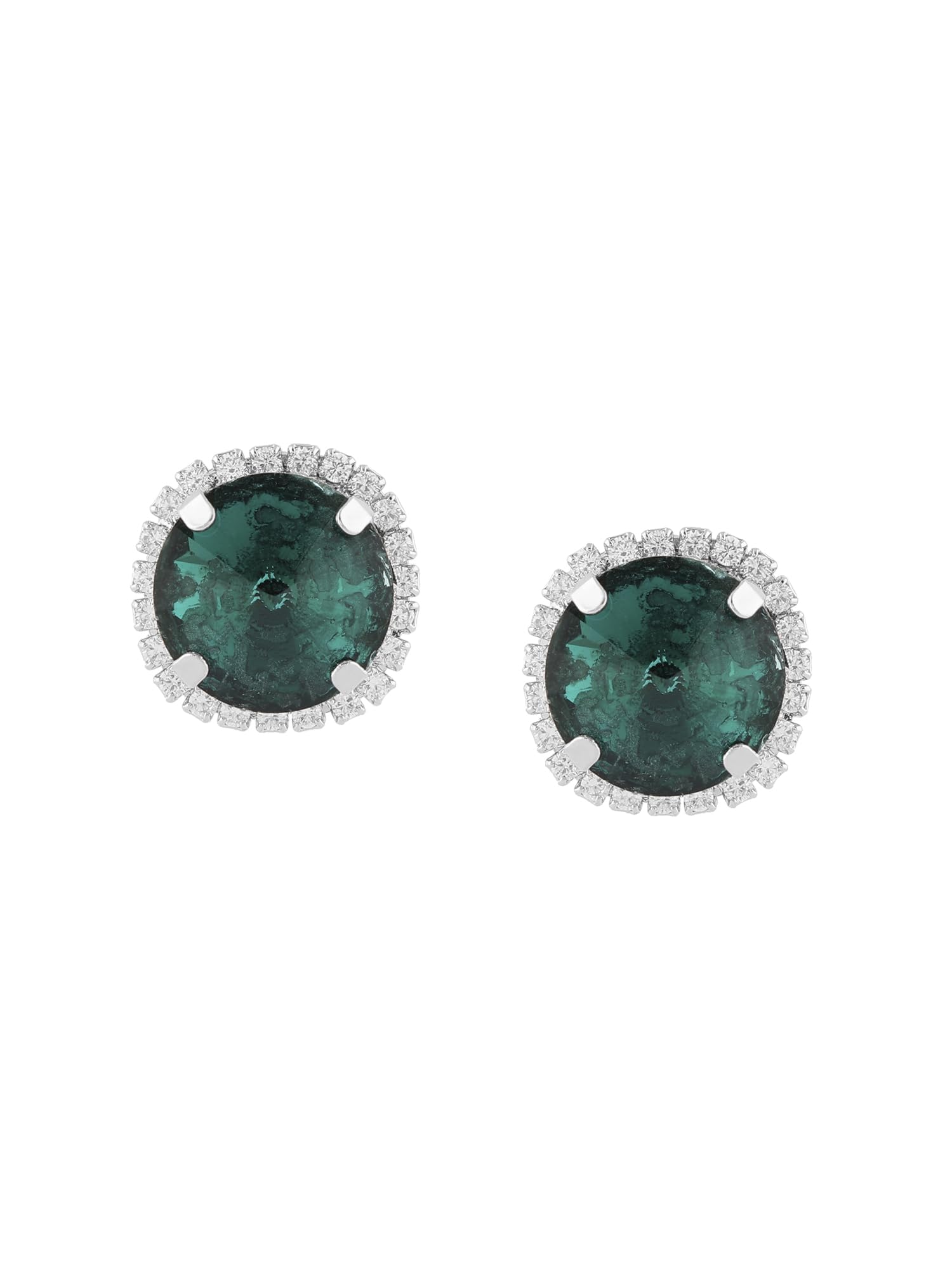 Zaveri Pearls Green Designer Stones & Austrian Diamonds Contemparory Stud Earring For Women-ZPFK16721 (B0CL2G2GZ4) Amazon Price History, Amazon Price Tracker