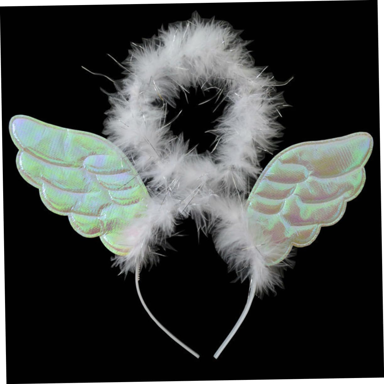 Miniatura 2 de LIFKOME Accesorios para Mujer 2pcs Halloween Headband Angel Headband Angel Accessories Props Wing White Miss Apparel Ladies Headbands