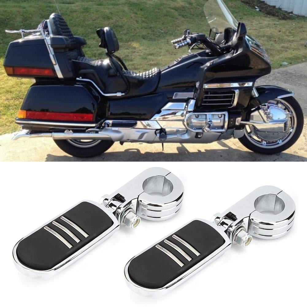 Repose-pieds de moto, adaptés au repose-pieds de moto chromé GoldWing GL1500 GL1800 avec support 2 pièces 32mm