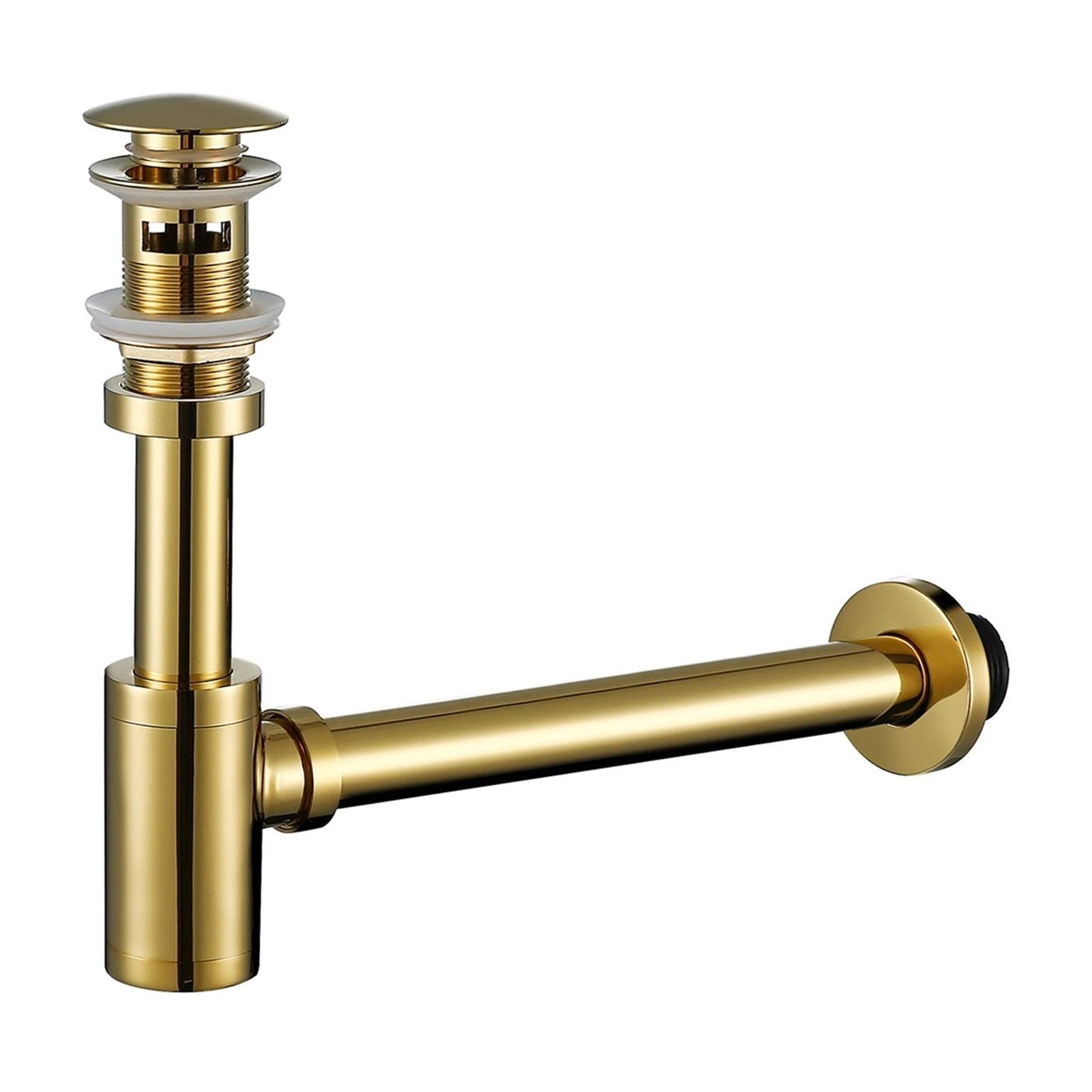 Buy Bottle Trap Brass Round Siphon Gold PTRAP Bathroom Vanity Basin