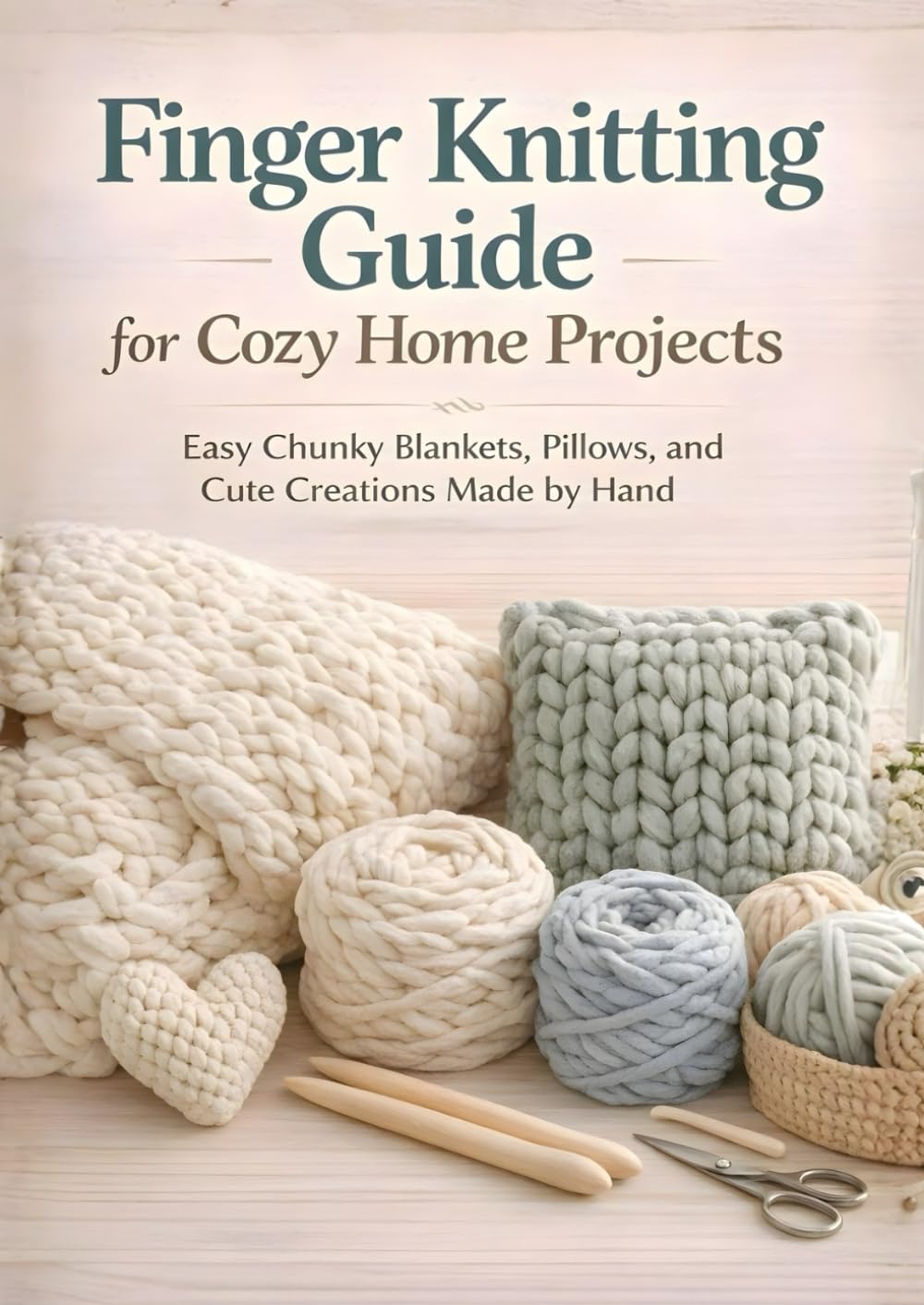Finger Knitting Guide for Cozy Home Projects: Easy Chunky Blankets, Pillows, and Cute Creations Made by Hand