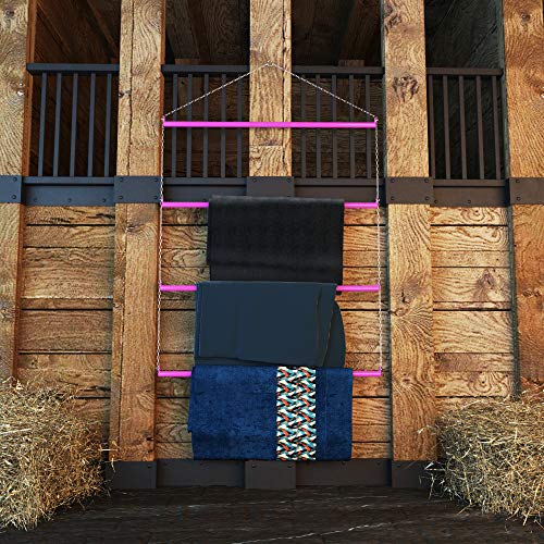 Blanket Rack 33" (Black). Available In Black, Blue, Red & Pink. Suitable For Horse Blankets, Saddle Blankets And Pads. Extra Wide For Western Saddle Blankets And Horse Blankets. #TOP2
