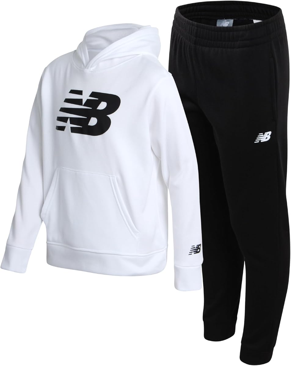 Boys 2 Piece Fleece Pullover Hoodie & Jogger Sweatpants 8-20 | Brushed Soft Warmth, Kangaroo & Side Pockets with Ribbed Cuffs, Performance Ready for Sports, School, or Lounging