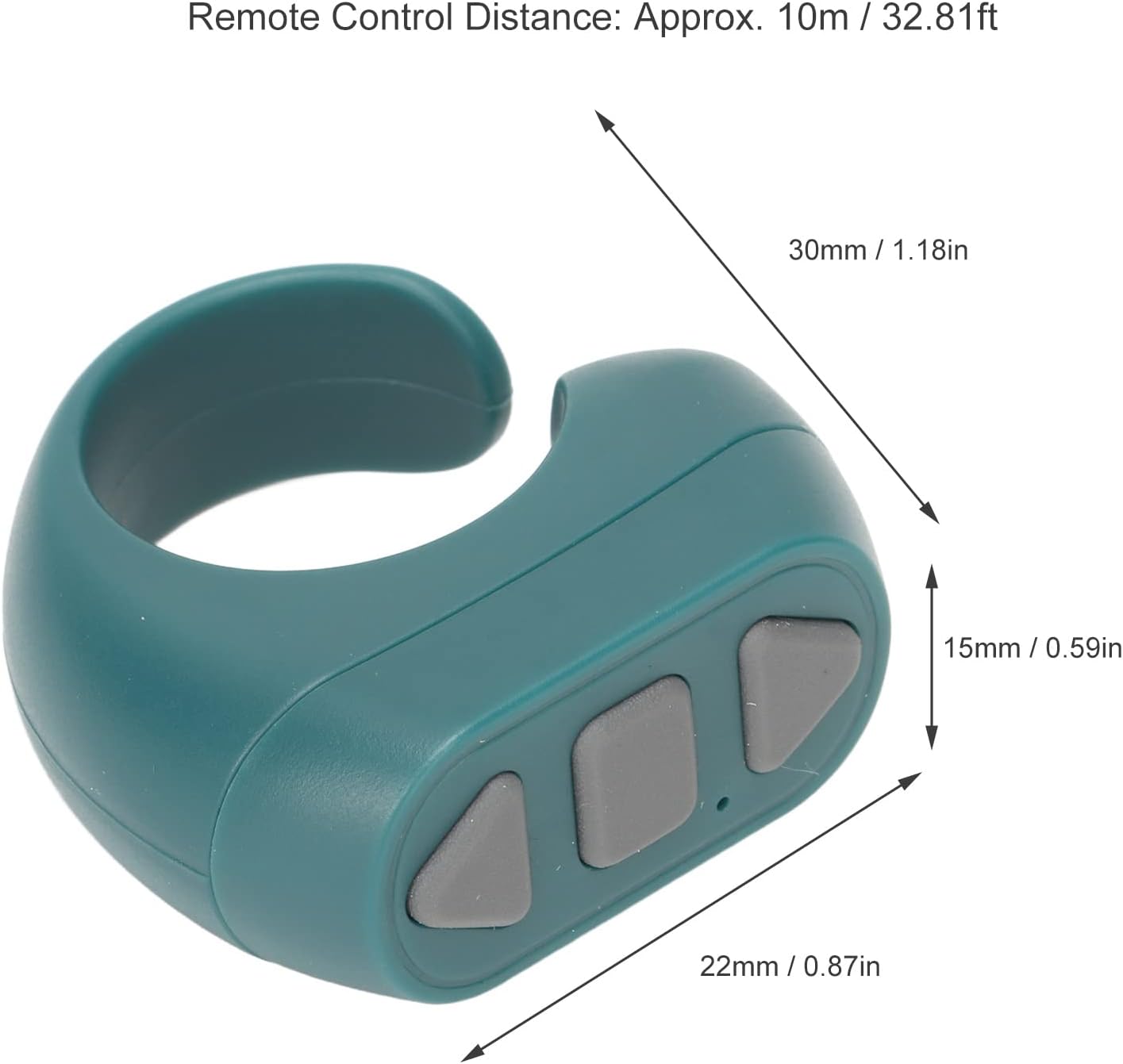 Bluetooth Remote Control App Page Turner, Remote Scrolling Ring Controller for Cell Phone Camera Remote Shutter Selfie Video Catch Up Novel Clicker, Blue