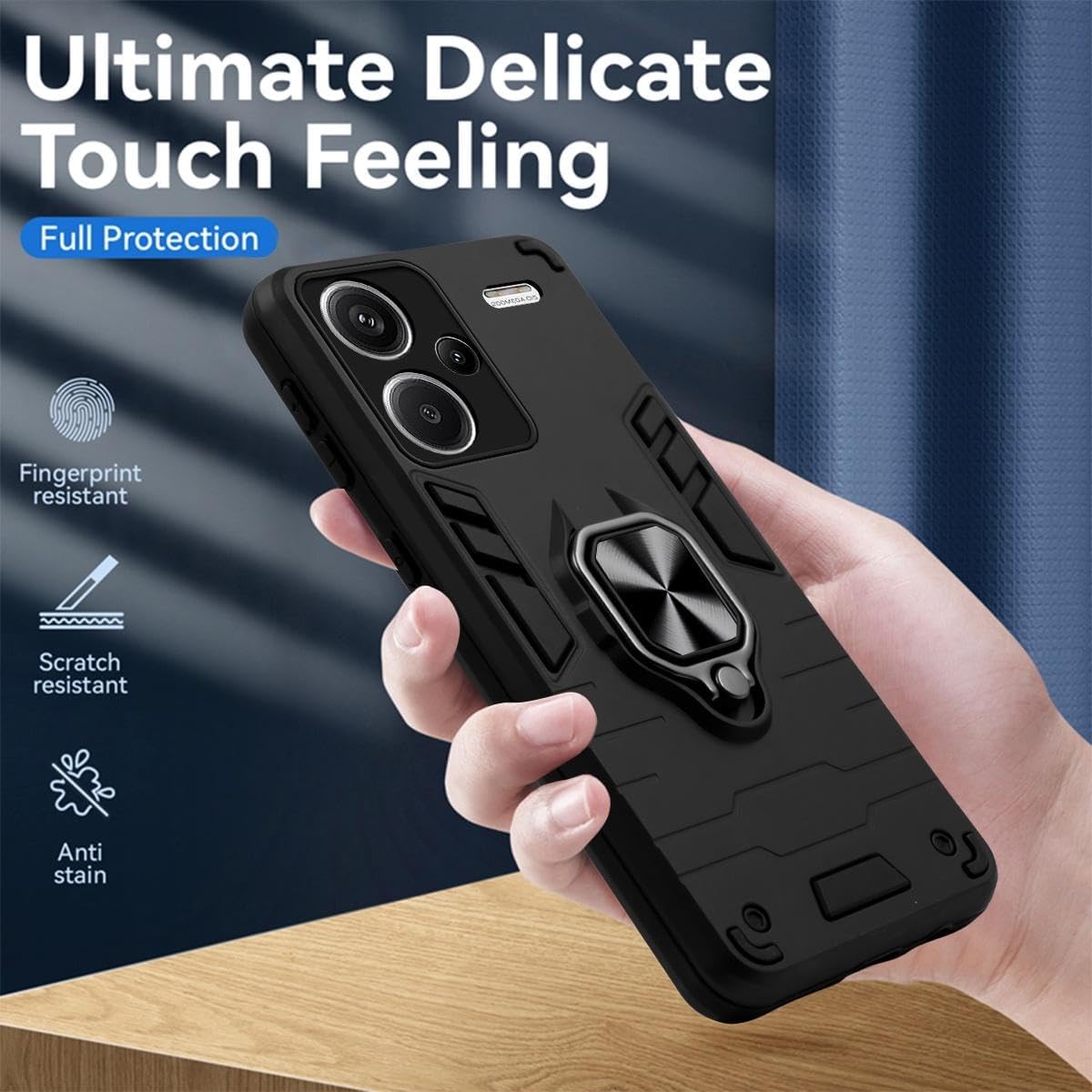 Jkobi Back Case Cover for Redmi Note 13 Pro Plus (Shockproof Polycarbonate Dual Layer Hybrid Armor) Jkobi Back Case Cover for Redmi Note 13 Pro Plus (Shockproof Polycarbonate Dual Layer Hybrid Armor)