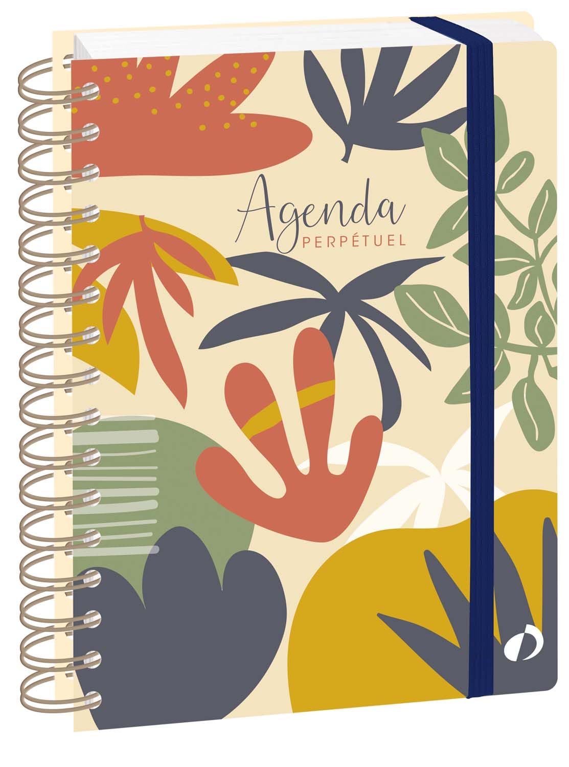 Quo Vadis Agenda perpétuel FR Eterny Fleurs 15x21 cm