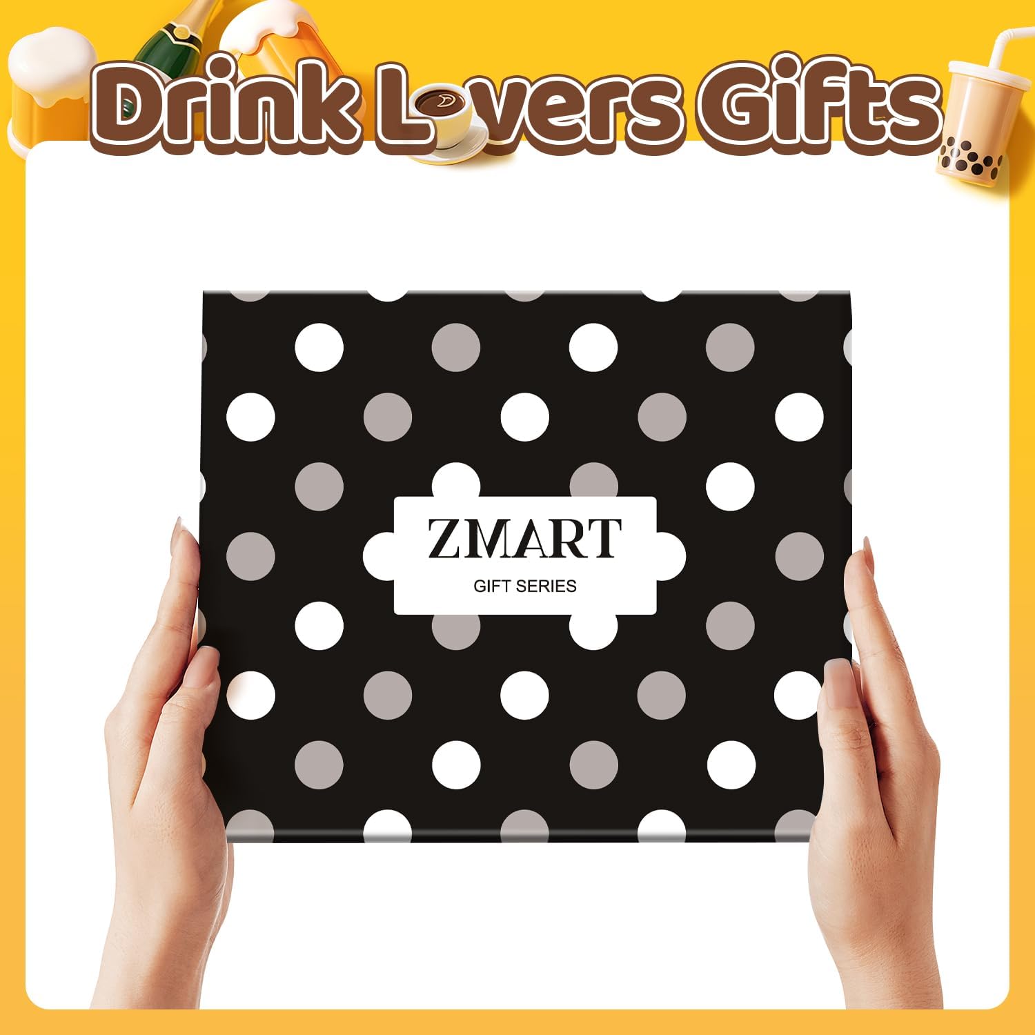 Zmart Drink Gifts for Women Teens - Wine Coffee Gifts, Coffee Beer Socks Christmas Stocking - Image 5