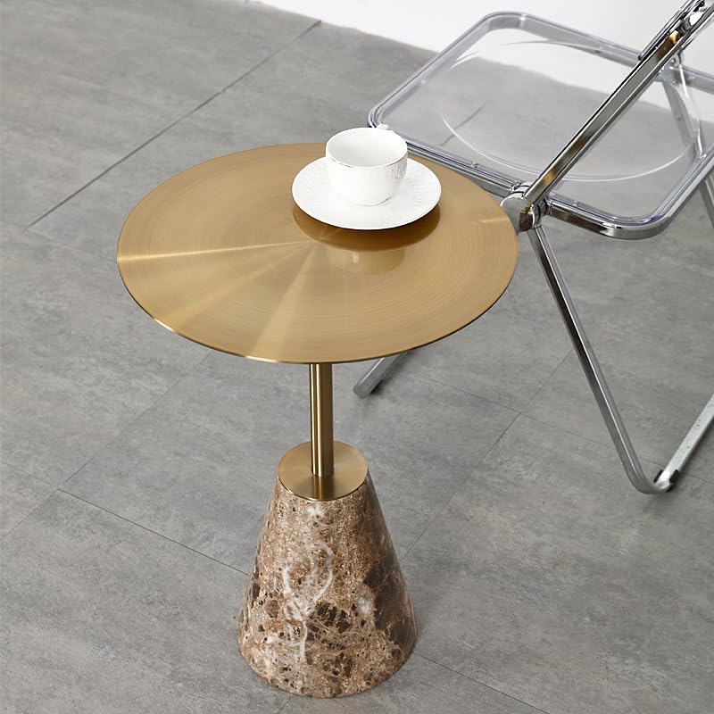 Sofa Stainless Steel Small Tea Table Round Mesh Side Table Modern Simple Marble Small Tea Table Sofas for Living Room