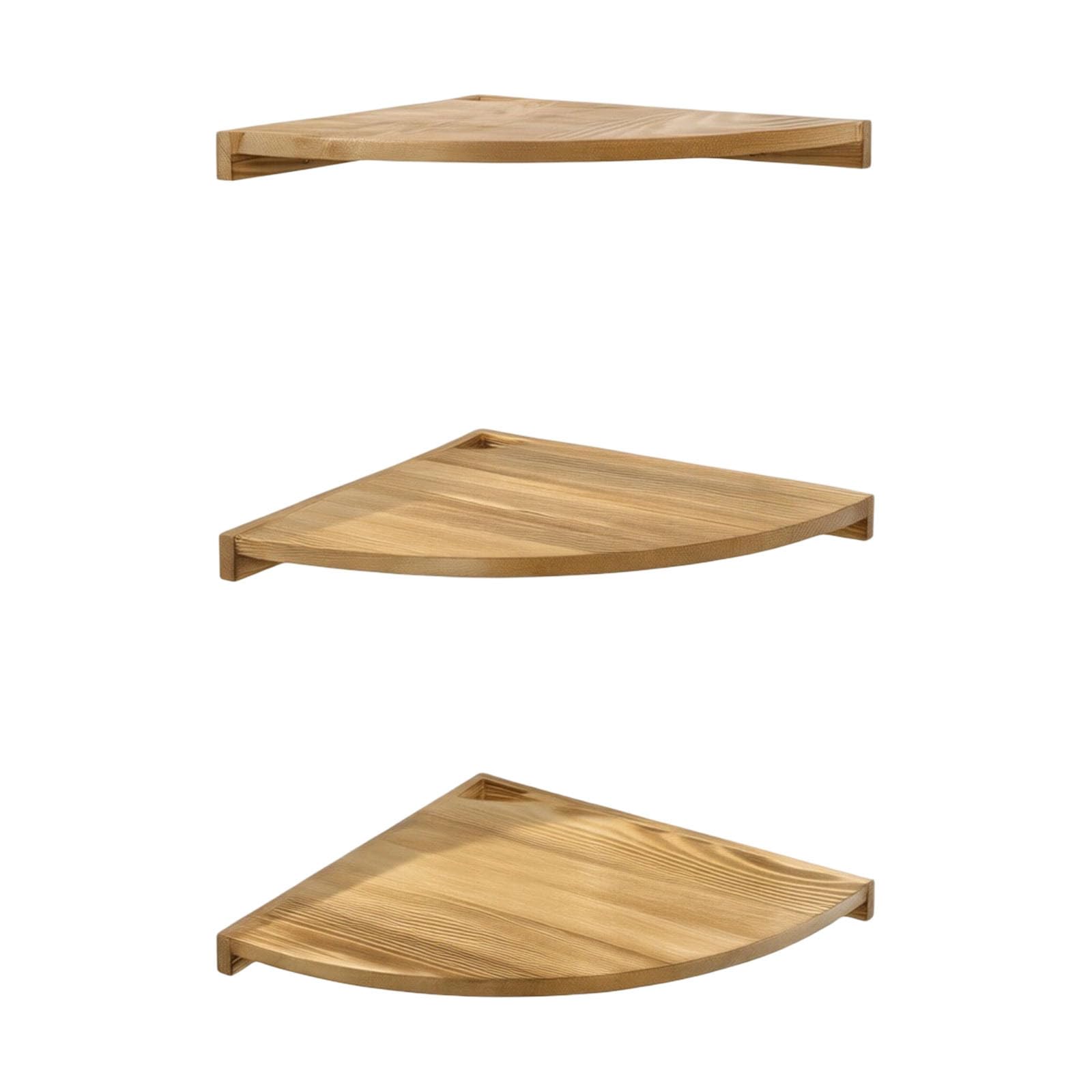 Étagère d'angle pour salle de bain et cuisine beige à 5 niveaux pour fixation murale