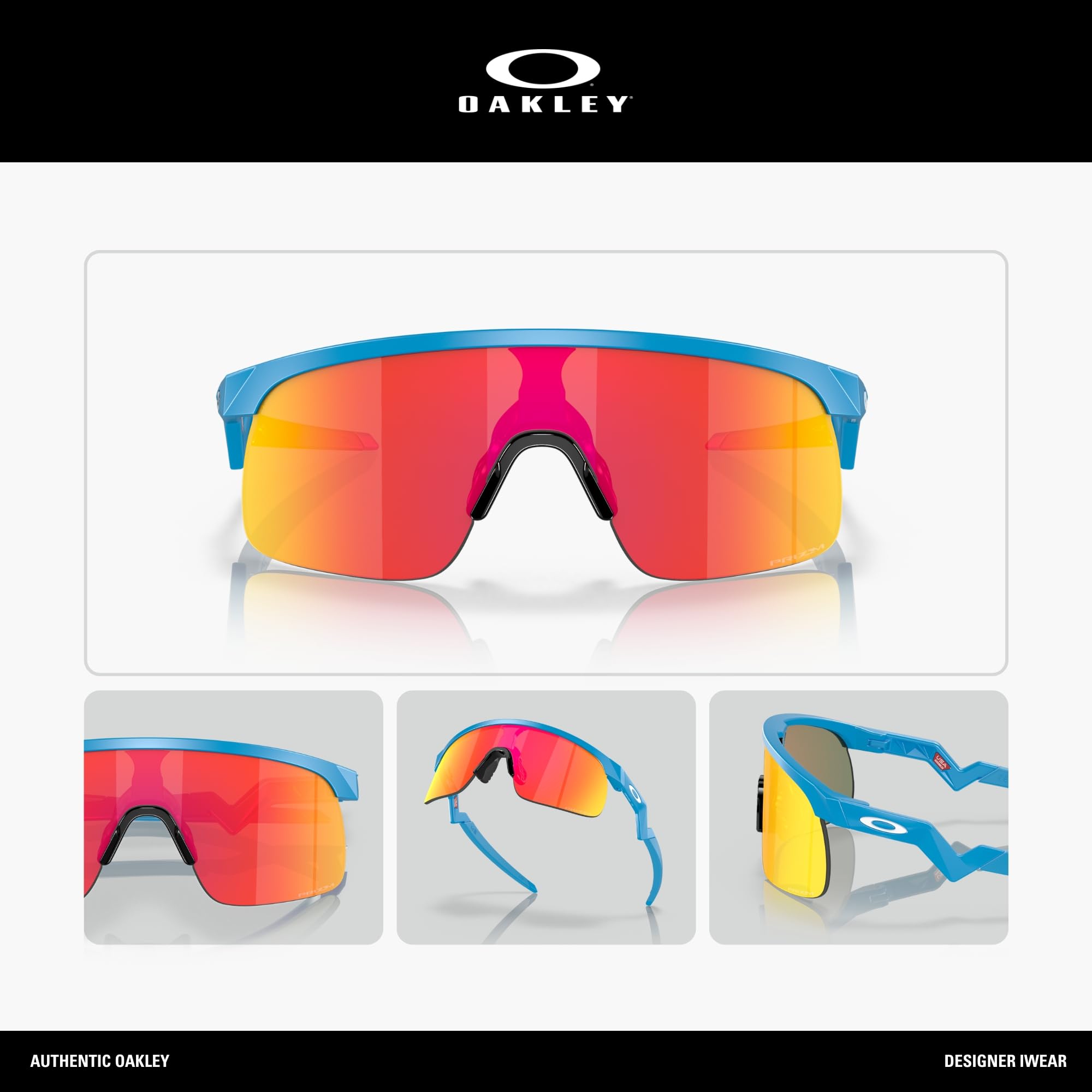 Oakley Occhiali da Sole RESISTOR OJ 9010 JUNIOR Shiny Blue/Prizm Ruby 23/12/123 junior