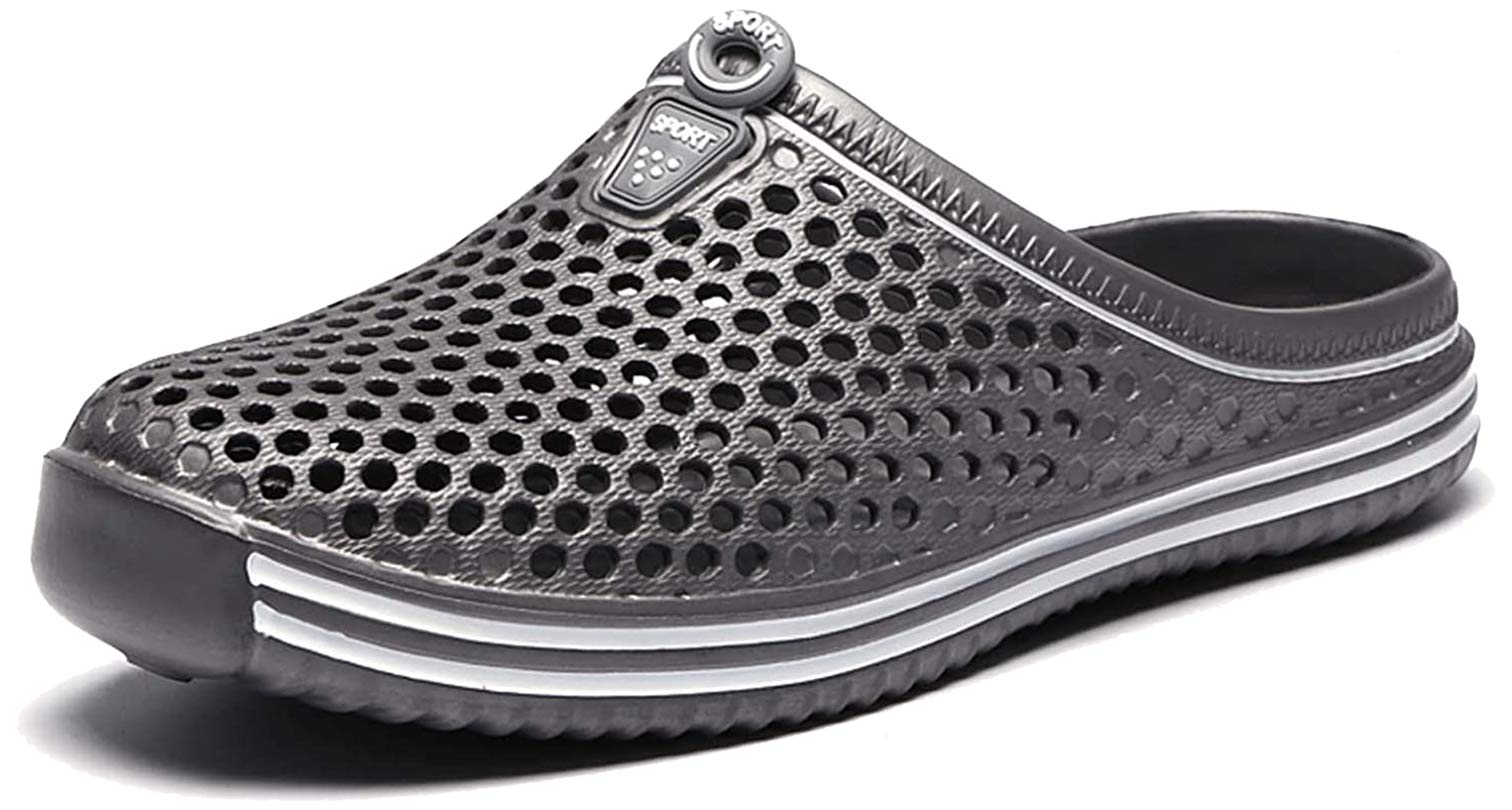 Sabots En Cuir Pour Homme - Mules Fermées D'été - Confortables, Respirants, Semelle Douce