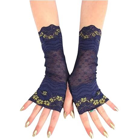 Royal Blue Fingerless Gloves