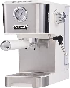 Pantrymade 20 Bar Espresso Machine with Milk Frother and Pressure Gauge