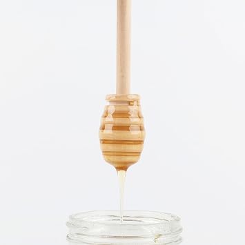 DESIOLE 4Pcs Wooden Honey Dipper Sticks, 6.3 Inch Honey Comb Stick