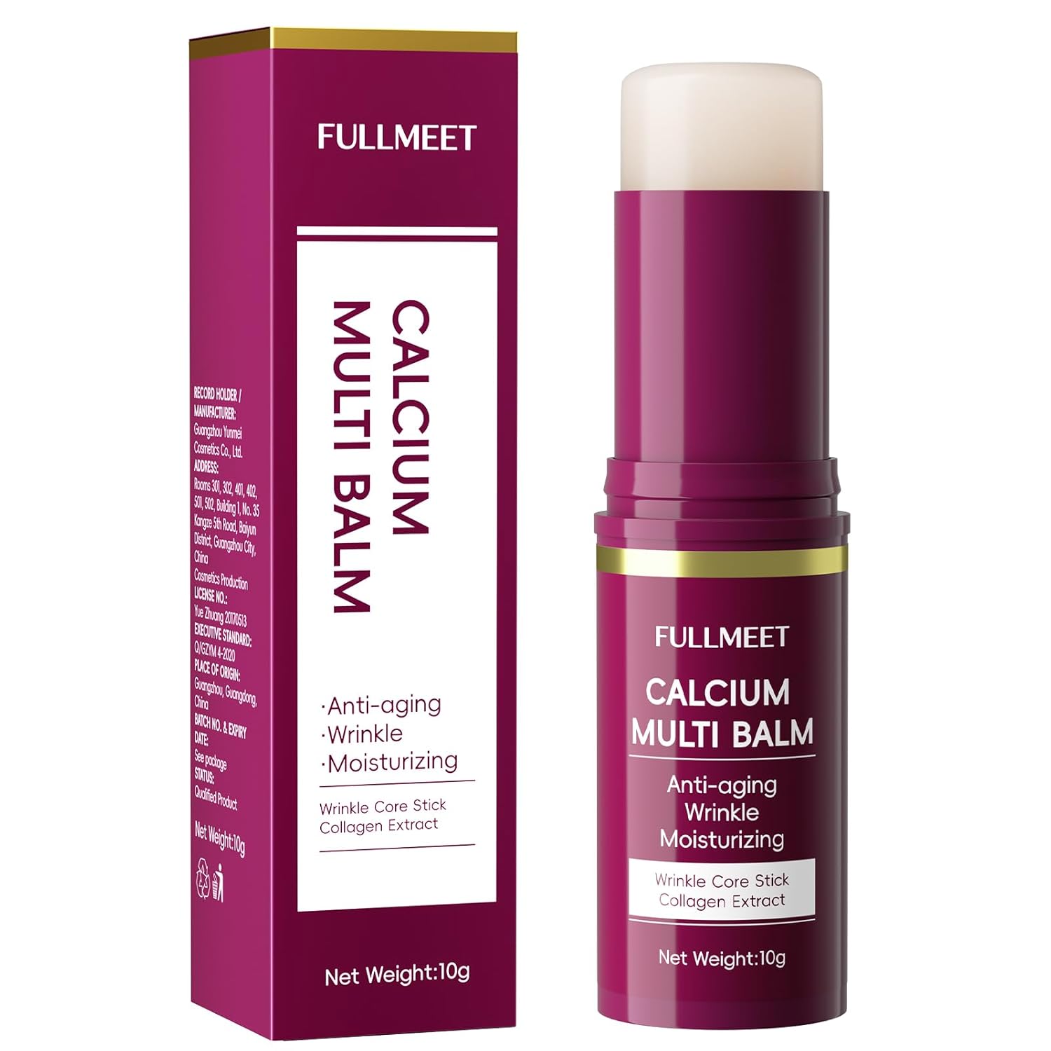 Calcium Volume Multi Balm, Collagen All-in-One Moisturing Stick, Upgraded Wrinkle Core Sticks, Anti-aging Skin Care Stick for Eyes, Neck, Face, 10g