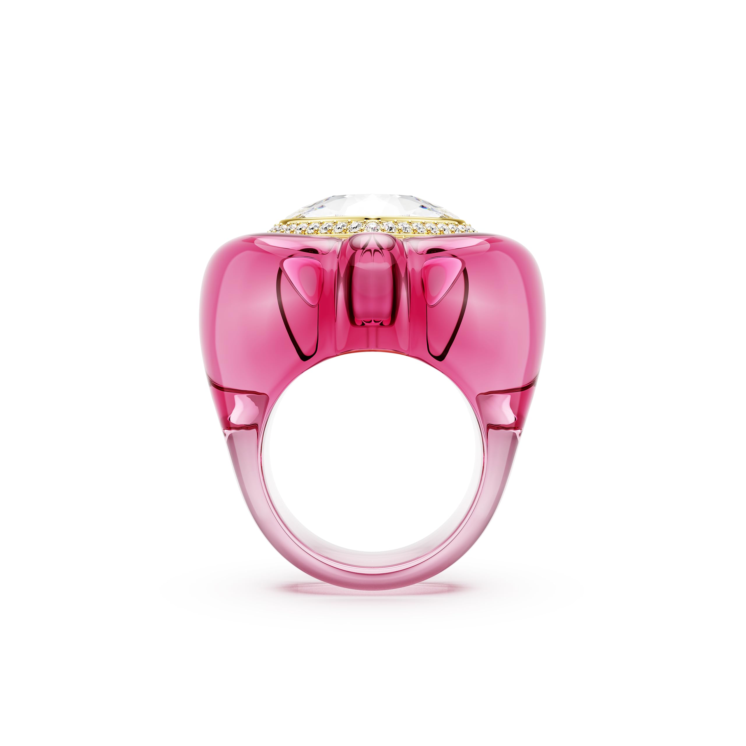 Swarovski Dulcis Kollektion Cocktailring, Herzschliff, Pavé, Herz, Rosa