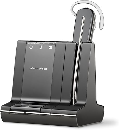 Plantronics Savi 740 audífonos inalámbricos, sistema para comunicación unificada, Negro