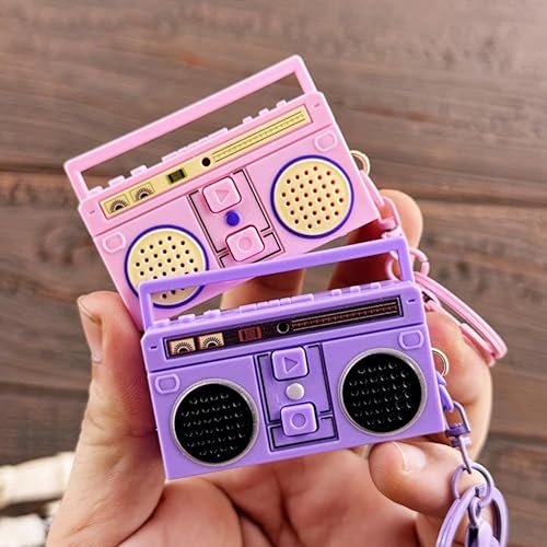 Miniatura 4 de Mini llavero grabador de cinta acrílica de los años 90, llavero de cinta retro para parejas, regalo para parejas, radio y televisión, llave
