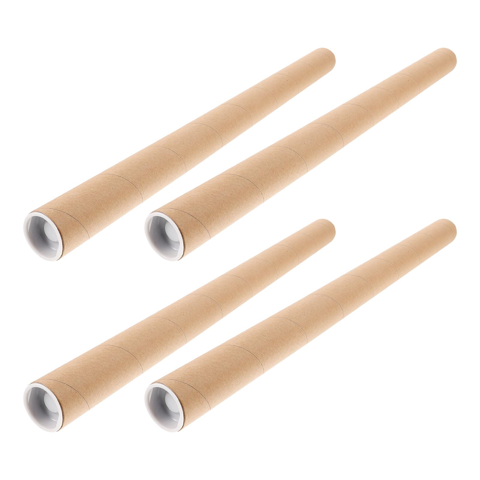 Tubes en Carton Kraft Gadpiparty de 50 CM avec Bouchons pour Expédition d'Affiches