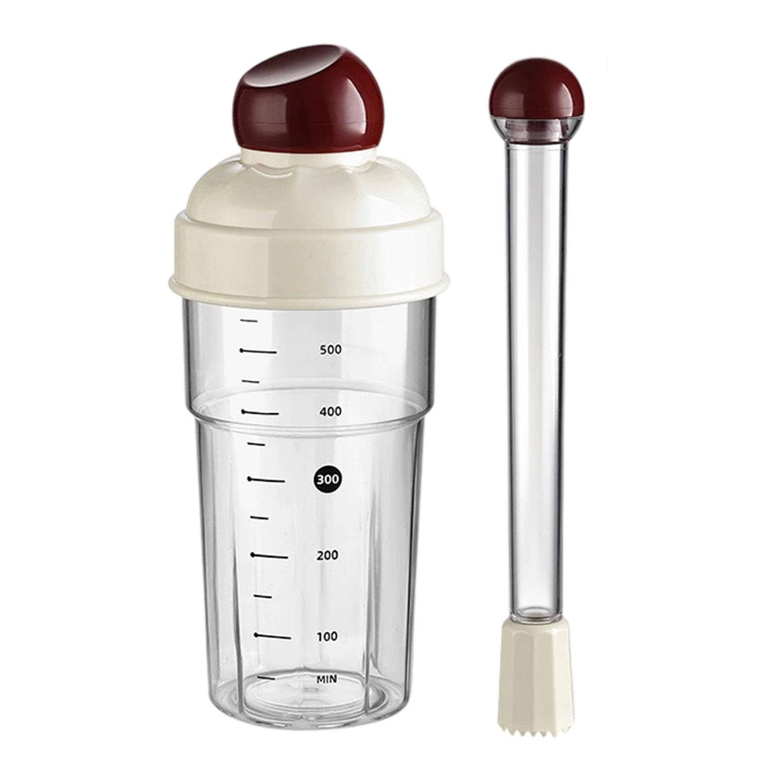 Tsophreniq 600ml Mixing Container with Visible Volumes Marking and Secure Locking for Bubble Teas and Home Brewing Pubs Accessories