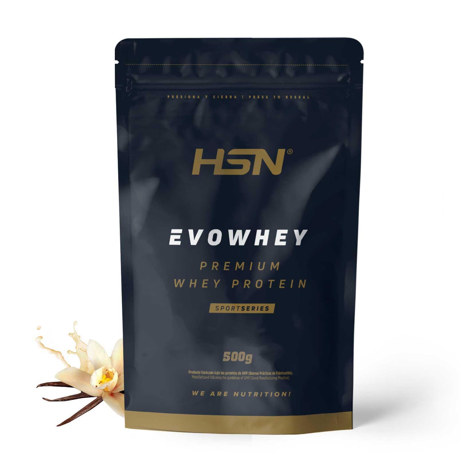 HSN Evowhey Protein | Vainilla 500g | Concentrado de Proteína de Suero | 100% Whey Protein Concentrate (WPC) | No Incluye Dosificador | No-GMO, Vegetariano, Sin Gluten ni Soja