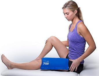 DonJoy Performance Bionic Fullstop ACL Knee Brace (X-Large) Bundle with Reusable Gel Ice Pack Cold Therapy - Blue Vinyl - Standard - (11 x 14-Inch) - Value Bundle