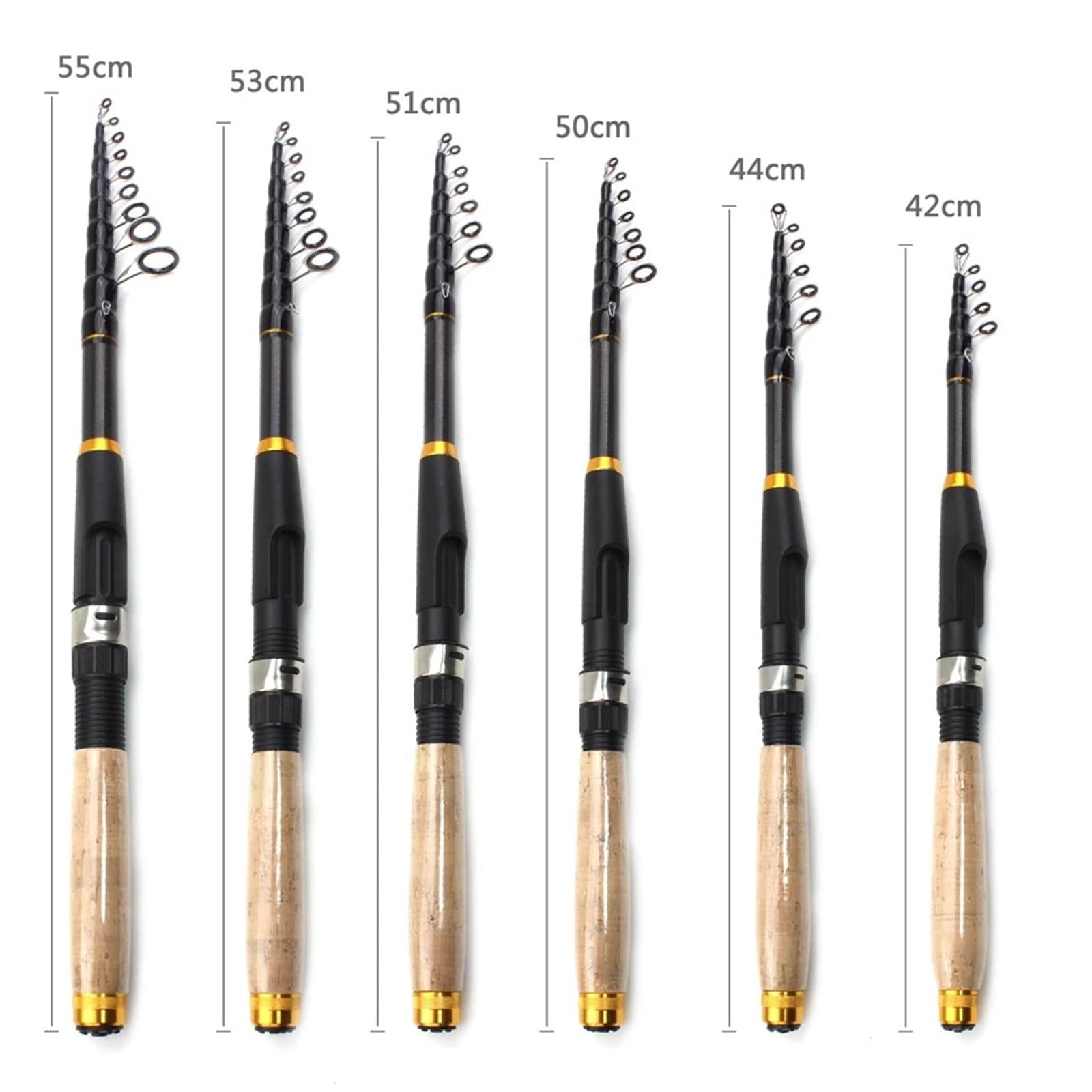 Canna Da Pesca Corta Per Mare Canna da pesca in fibra di carbonio, super corta, tascabile, portatile, canna da pesca telescopica