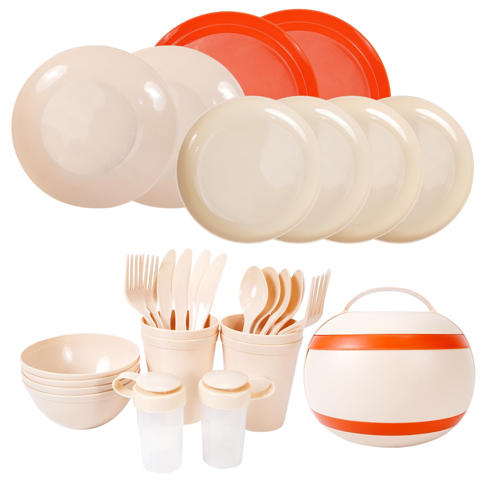 Amazon.com | Camping Dishes Picnic Set, Camping Plates Cups and